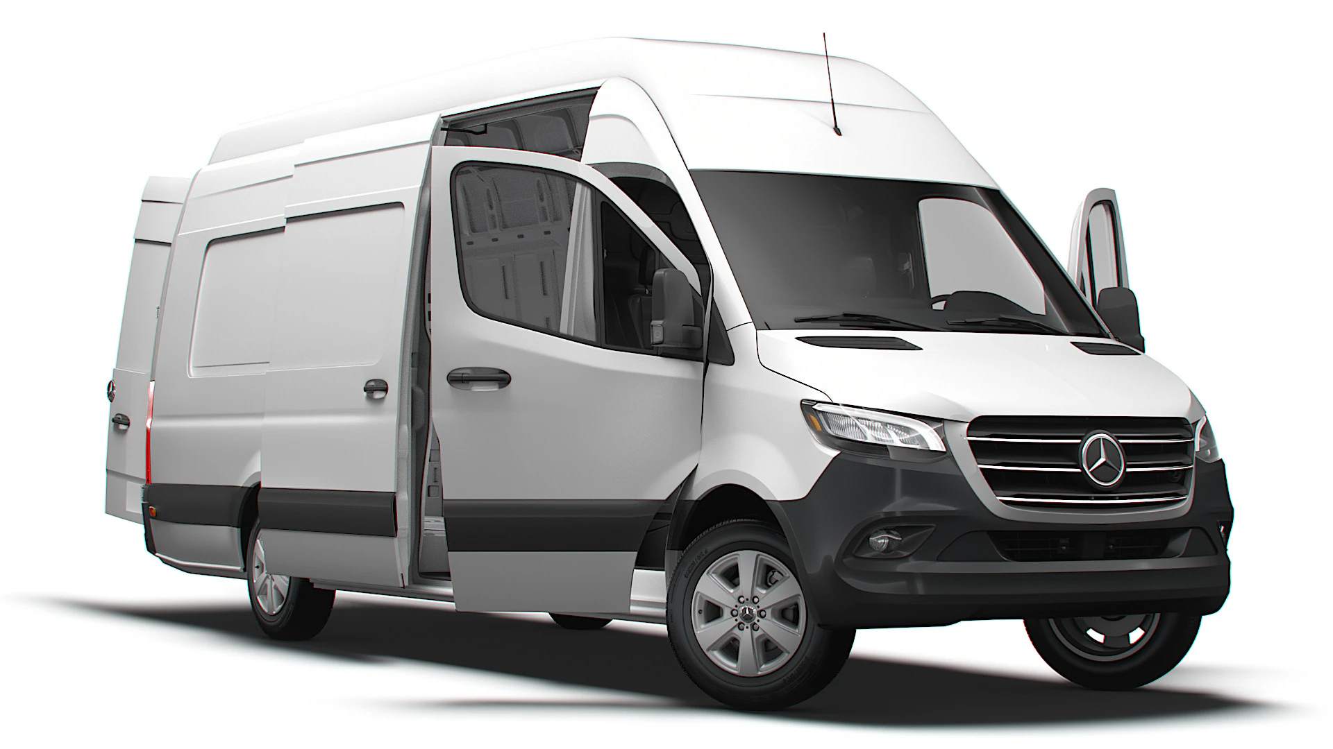 Mercedes Benz eSprinter L4H3 RWD HQ Interior 2024 3D Model .c4d .max .obj .3ds .fbx .stl .blend 