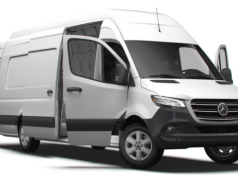 Mercedes Benz eSprinter L4H3 RWD HQ Interior 2024 3D Model