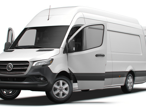Mercedes Benz eSprinter L4H3 RWD HQ Interior 2024 3D Model