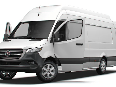 Mercedes Benz eSprinter L4H3 RWD HQ Interior 2024 3D Model