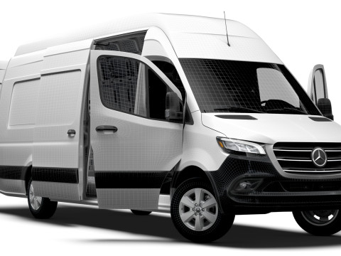 Mercedes Benz eSprinter L4H3 RWD HQ Interior 2024 3D Model