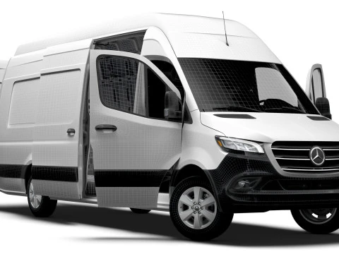 Mercedes Benz eSprinter L4H3 RWD HQ Interior 2024 3D Model