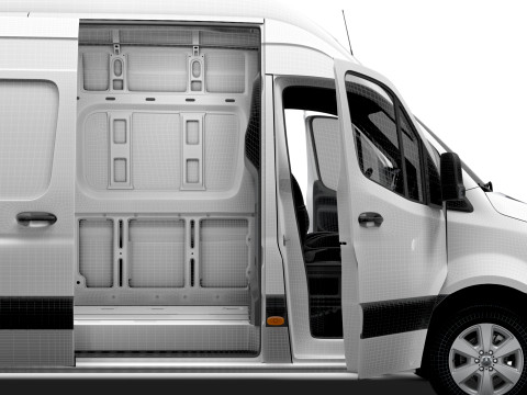 Mercedes Benz eSprinter L4H3 RWD HQ Interior 2024 3D Model
