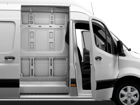 Mercedes Benz eSprinter L4H3 RWD HQ Interior 2024 3D Model