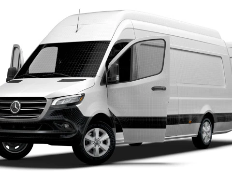 Mercedes Benz eSprinter L4H3 RWD HQ Interior 2024 3D Model