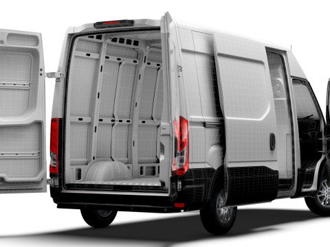 Iveco eDaily Van L2H2 HQ Interior 2024 Modèle 3D