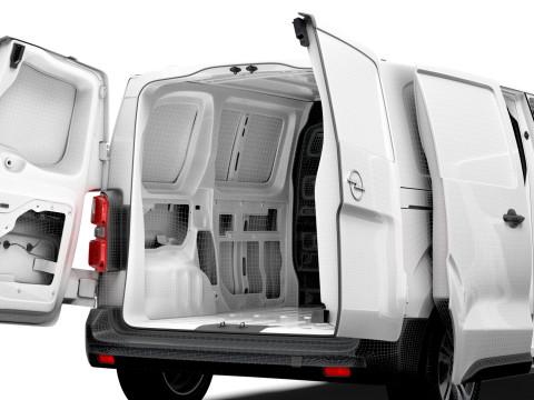 Opel Vivaro Electric Van L1 HQ Interior 2024 3D Model