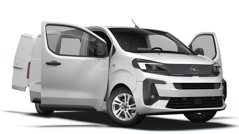 Opel Vivaro Electric Van L2 HQ Interior 2024 Modello 3D .c4d .max .obj .3ds .fbx .stl .blend 