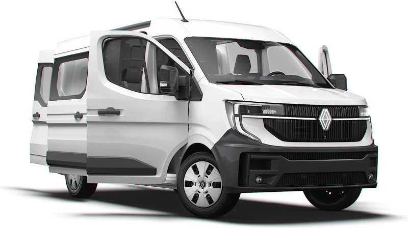 Renault Master L2H2 CrewCab Van HQ Interior 2024 3Dモデル .c4d .max .obj .3ds .fbx .stl .blend 