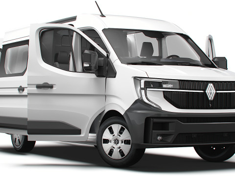 Renault Master L2H2 CrewCab Van HQ Interior 2024 3Dモデル