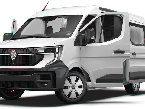 Renault Master L2H2 CrewCab Van HQ Interior 2024 3Dモデル