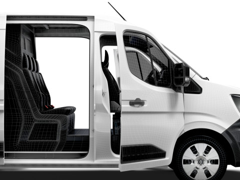 Renault Master L2H2 CrewCab Van HQ Interior 2024 3Dモデル
