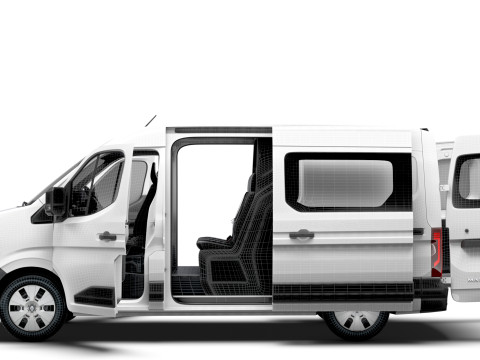 Renault Master L2H2 CrewCab Van HQ Interior 2024 3Dモデル