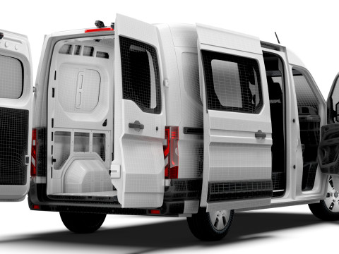 Renault Master L2H2 CrewCab Van HQ Interior 2024 3Dモデル