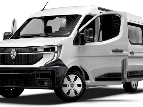 Renault Master L2H2 CrewCab Van HQ Interior 2024 3Dモデル