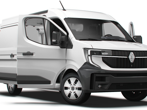 Renault Master L2H2 Van HQ Interior 2024 3D Model