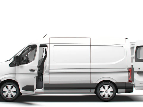 Renault Master L2H2 Van HQ Interior 2024 3D Model