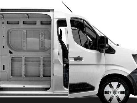 Renault Master L2H2 Van HQ Interior 2024 Model 3D
