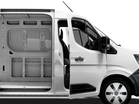 Renault Master L2H2 Van HQ Interior 2024 3D Model