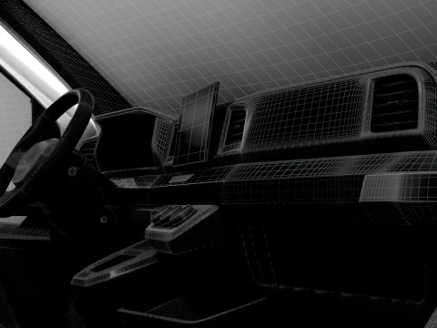 Renault Master L2H2 Van HQ Interior 2024 3D Model