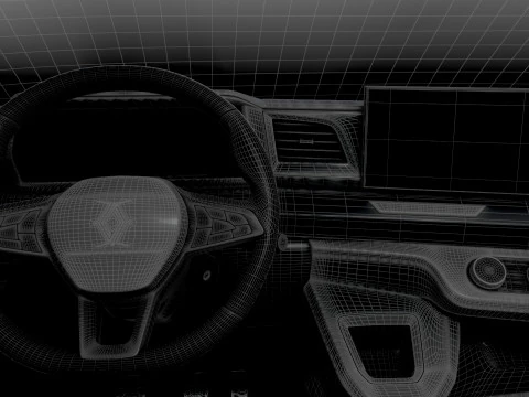 Renault Master L2H2 Van HQ Interior 2024 3D Model
