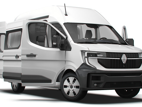Renault Master L2H3 CrewCab Van HQ Interior 2024 3Dモデル