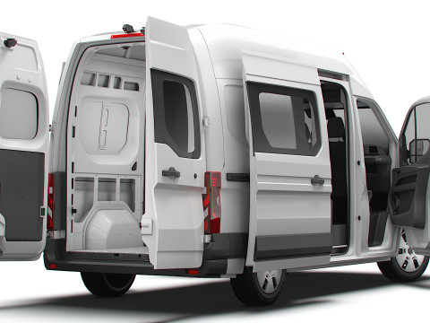 Renault Master L2H3 CrewCab Van HQ Interior 2024 3D 模型