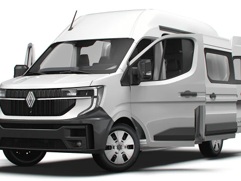 Renault Master L2H3 CrewCab Van HQ Interior 2024 3D Model