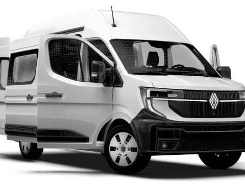Renault Master L2H3 CrewCab Van HQ Interior 2024 3D 模型