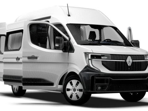 Renault Master L2H3 CrewCab Van HQ Interior 2024 3D Model