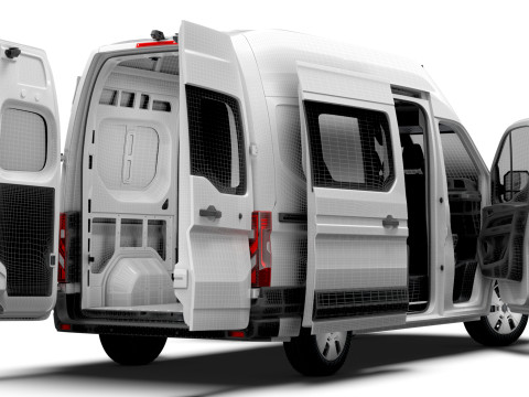 Renault Master L2H3 CrewCab Van HQ Interior 2024 3D 模型