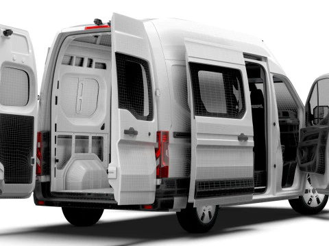 Renault Master L2H3 CrewCab Van HQ Interior 2024 3D Model
