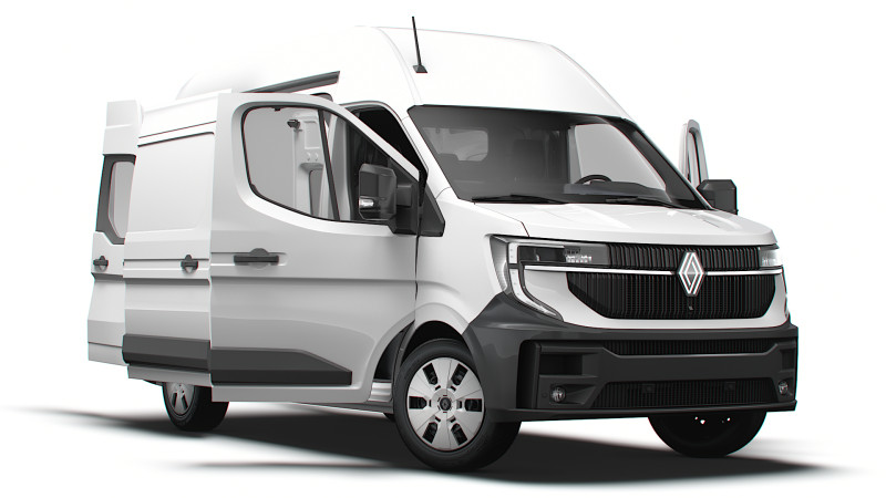 Renault Master L2H3 Van HQ Interior 2024 3D Model .c4d .max .obj .3ds .fbx .stl .blend 