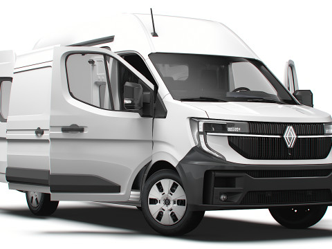 Renault Master L2H3 Van HQ Interior 2024 3D Model