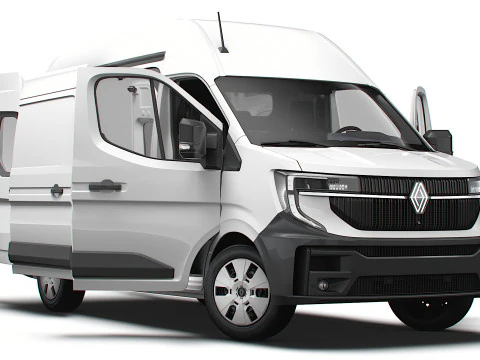 Renault Master L2H3 Van HQ Interior 2024 Modelo 3D