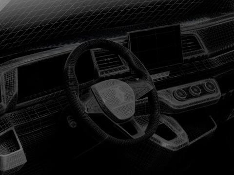 Renault Master L2H3 Van HQ Interior 2024 3D Model