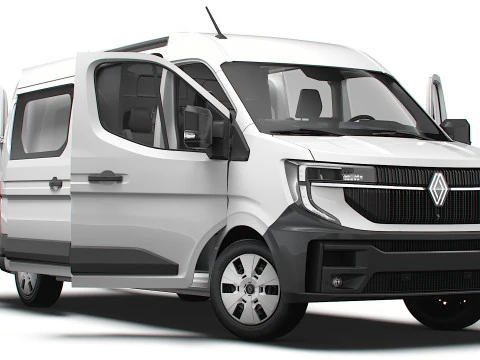 Renault Master L3H2 CrewCab Van HQ Interior 2024 Modelo 3D