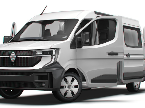 Renault Master L3H2 CrewCab Van HQ Interior 2024 3D Model