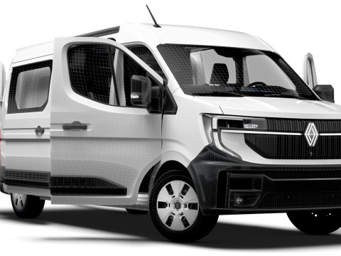 Renault Master L3H2 CrewCab Van HQ Interior 2024 3D Model