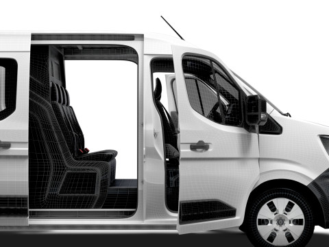 Renault Master L3H2 CrewCab Van HQ Interior 2024 3D Model
