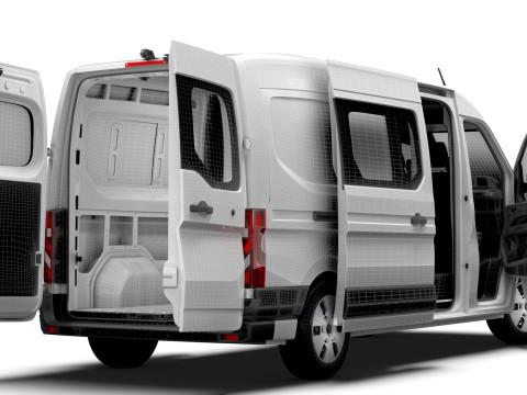 Renault Master L3H2 CrewCab Van HQ Interior 2024 3D Model