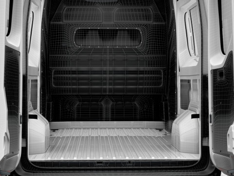 Renault Master L3H2 CrewCab Van HQ Interior 2024 3D Model