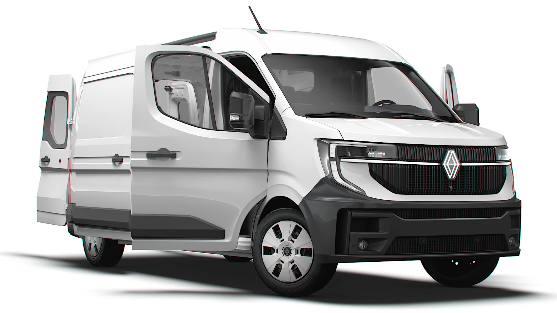 Renault Master L3H2 Van HQ Interior 2024 3D Model .c4d .max .obj .3ds .fbx .stl .blend 