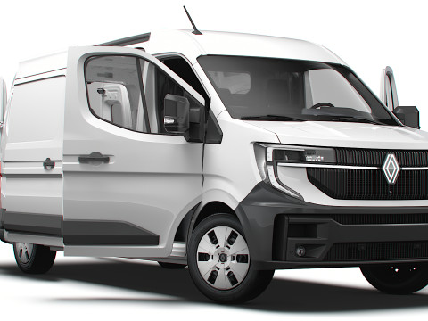 Renault Master L3H2 Van HQ Interior 2024 3D Модель