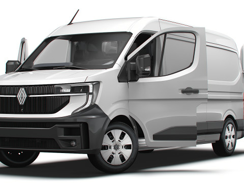 Renault Master L3H2 Van HQ Interior 2024 Model 3D