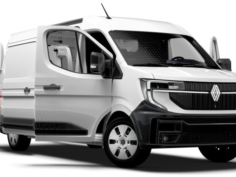 Renault Master L3H2 Van HQ Interior 2024 Model 3D