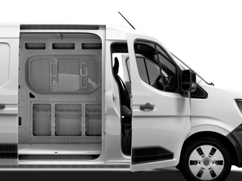 Renault Master L3H2 Van HQ Interior 2024 Model 3D