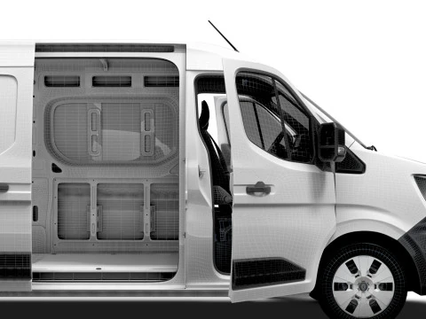 Renault Master L3H2 Van HQ Interior 2024 3D Model