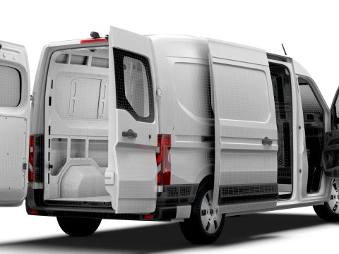 Renault Master L3H2 Van HQ Interior 2024 3D Model