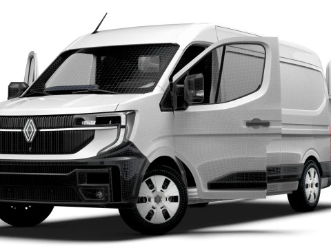 Renault Master L3H2 Van HQ Interior 2024 3D Model